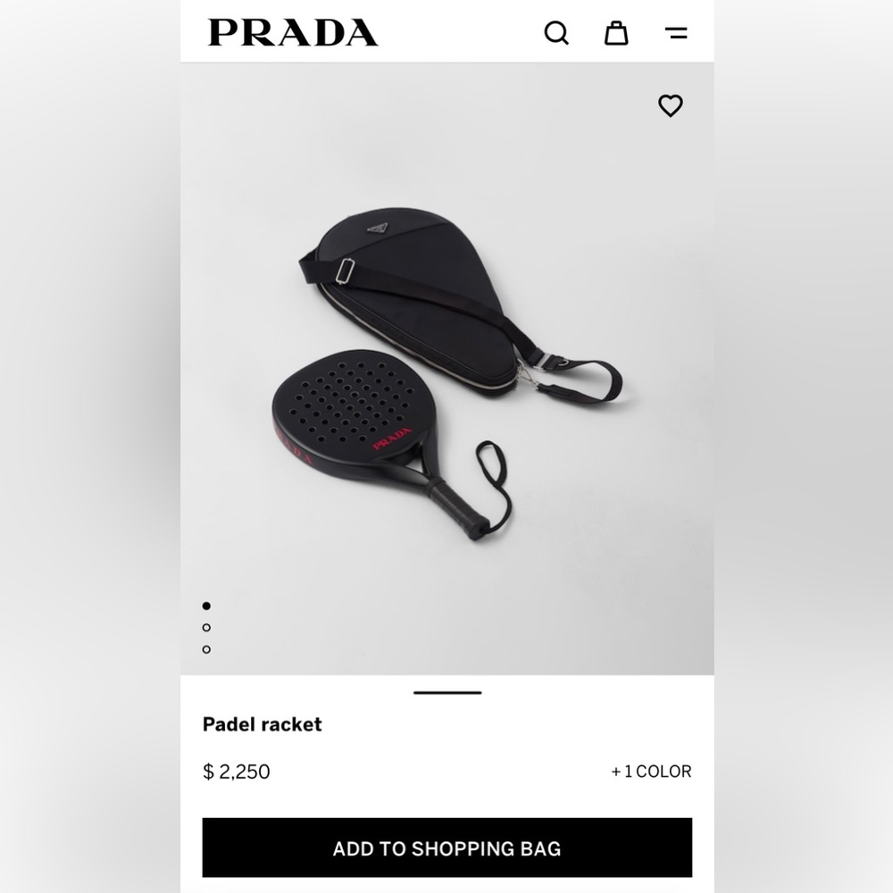 PRADA Black Re-Nylon Padel Racket Bag & Box (RARE / Bag Only)